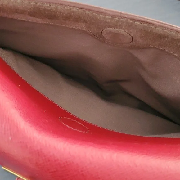 J. Crew Claremont Leather Crossbody bag in Desert Red